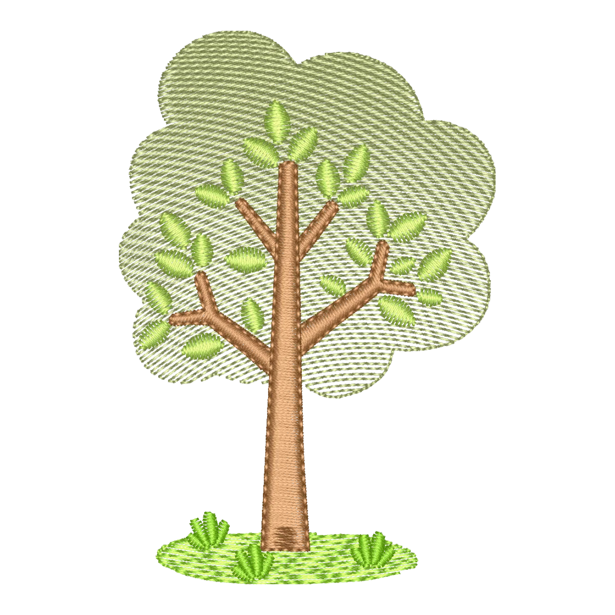 Bordado Árvore da Vida Verdejante: Natureza em Cada Ponto