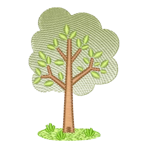 Bordado Árvore da Vida Verdejante: Natureza em Cada Ponto