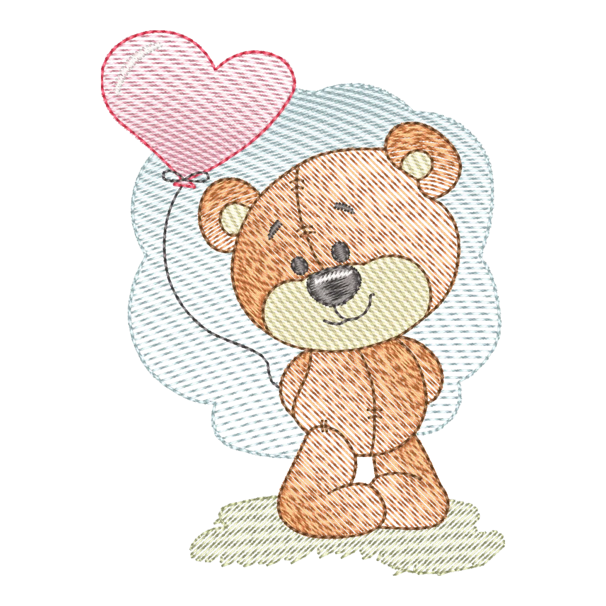 Ursinho com Balão de Coração