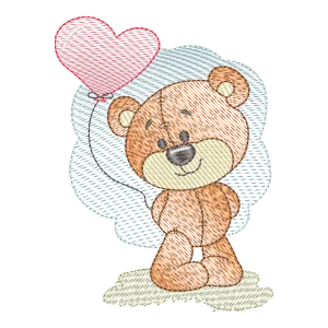 Ursinho com Balão de Coração