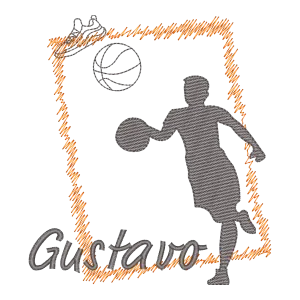 Bordado Basquete Gustavo - Paixão em Cada Ponto