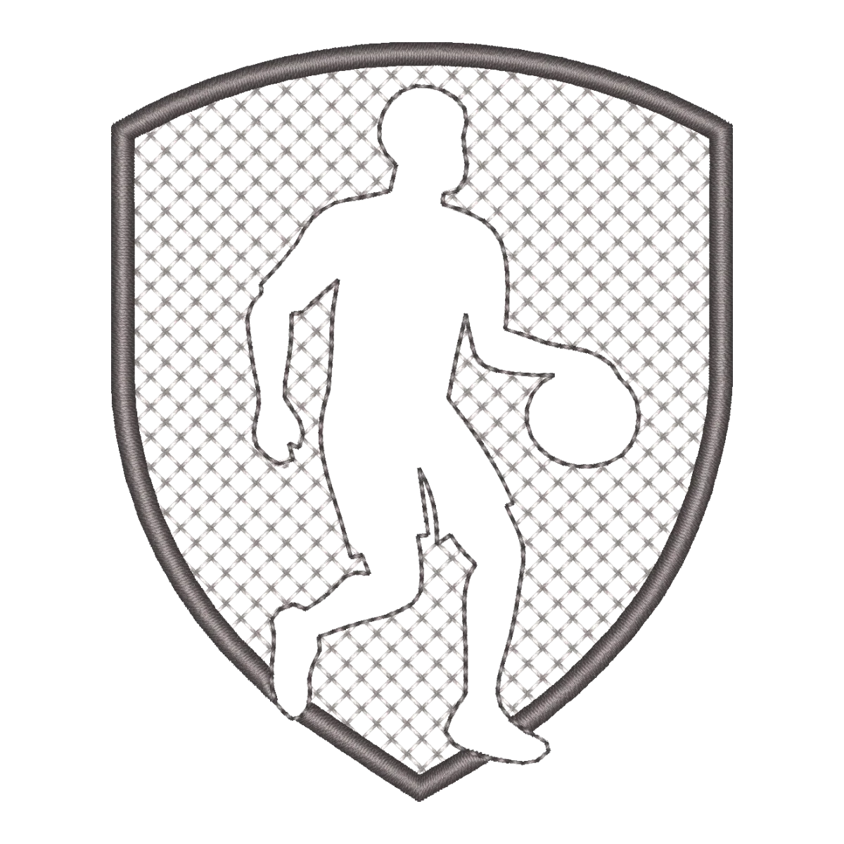 Matriz de Bordado Basquete Jogador Dinâmico