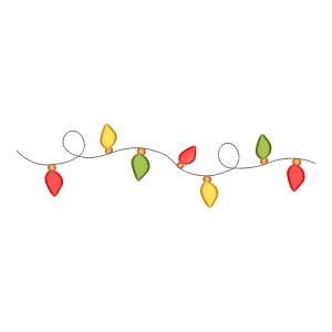 Fio de Luzes Natalinas para Bordado