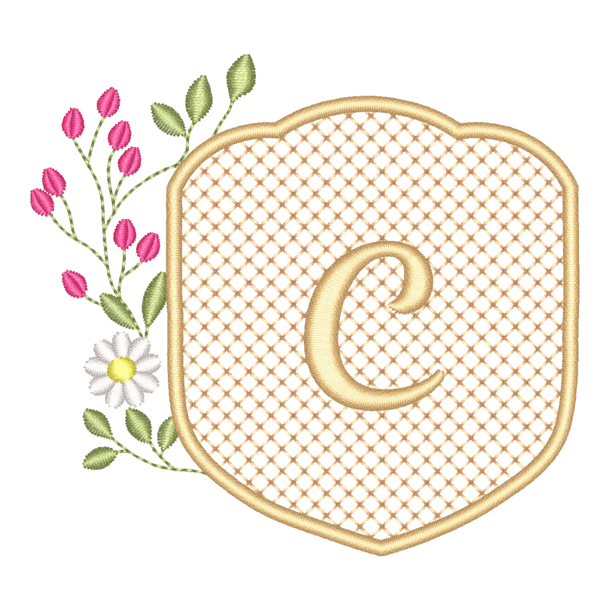 Monograma Floral C Elegance