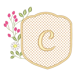 Monograma Floral C Elegance