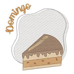 Bordado Fatia de Bolo Domingo