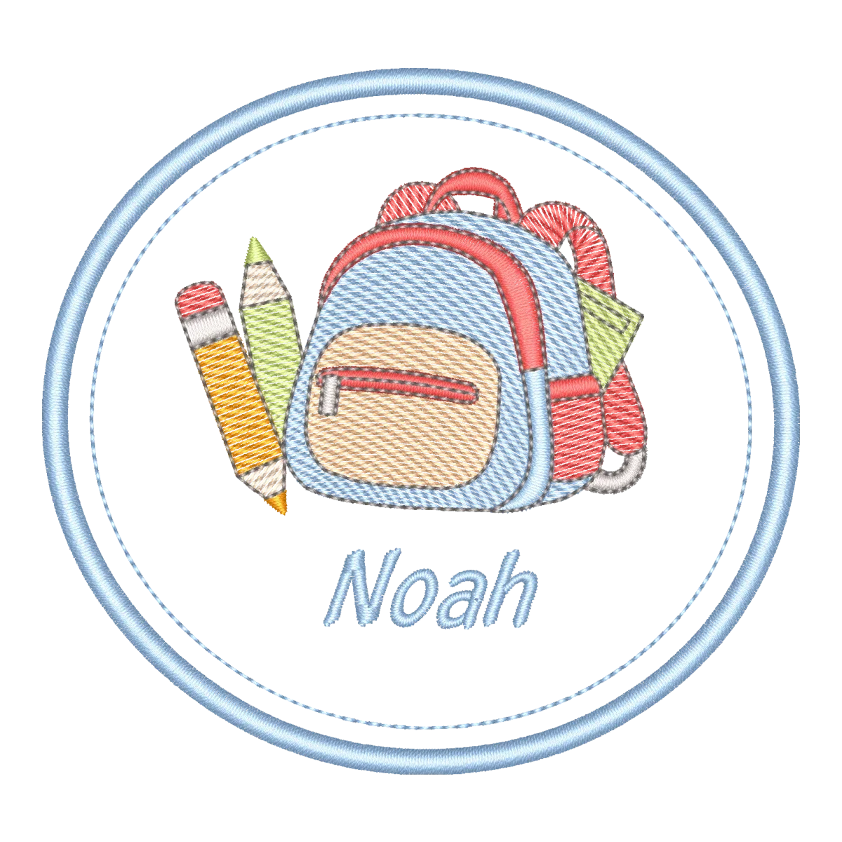 Bordado Digital Mochila Escolar Noah
