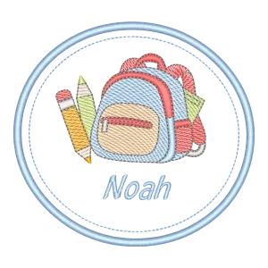 Bordado Digital Mochila Escolar Noah