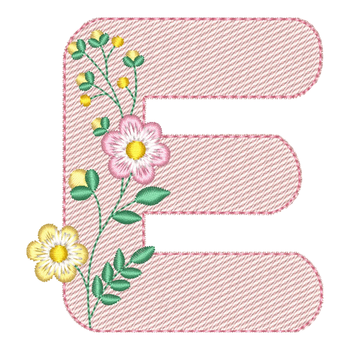 Monograma Floral 'E' Encantador