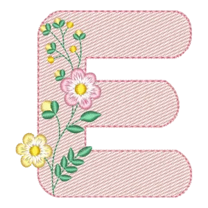 Monograma Floral 'E' Encantador