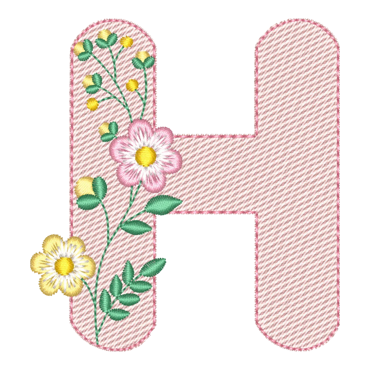 Monograma H Floral Delicado