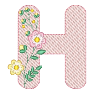 Monograma H Floral Delicado