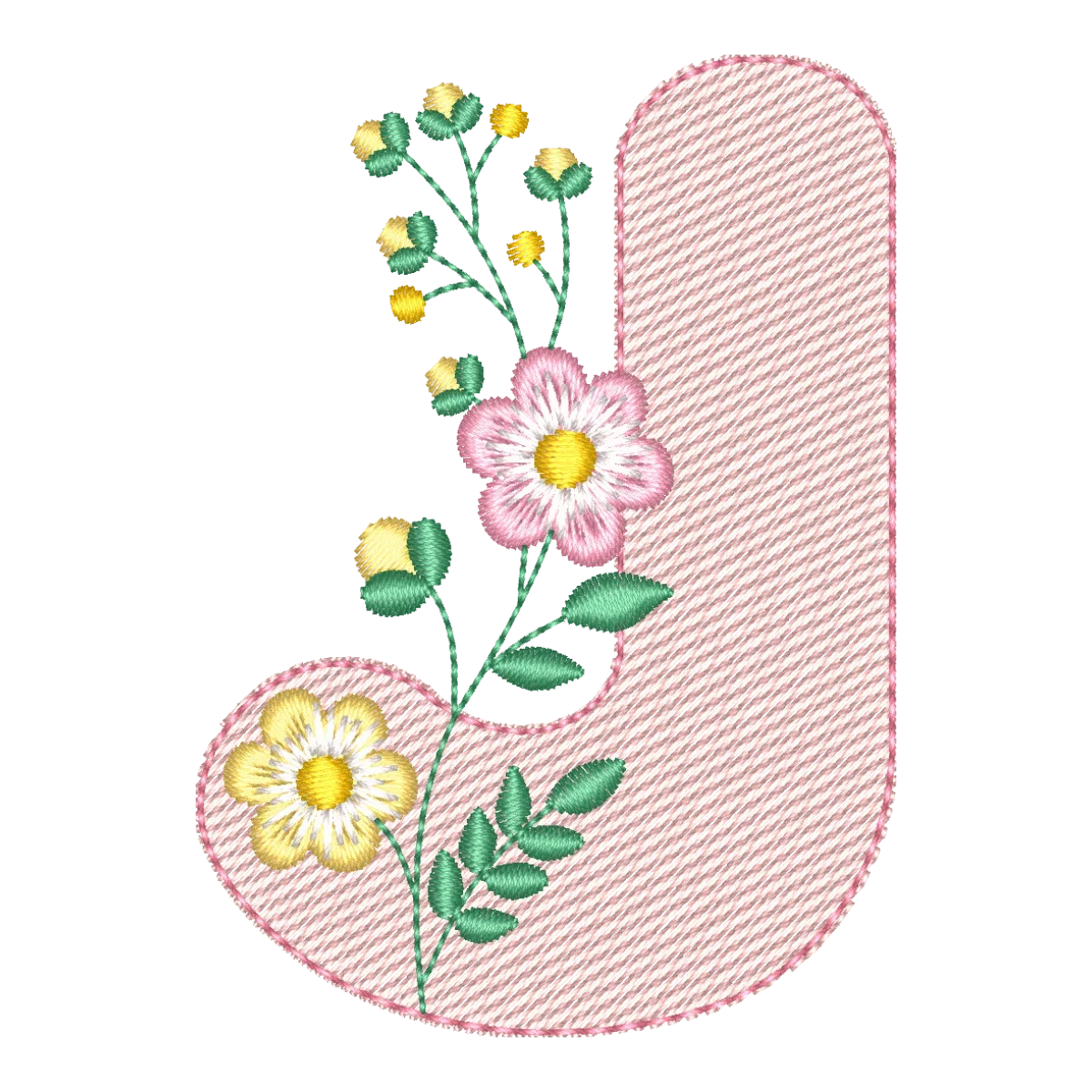 Monograma Floral Letra J