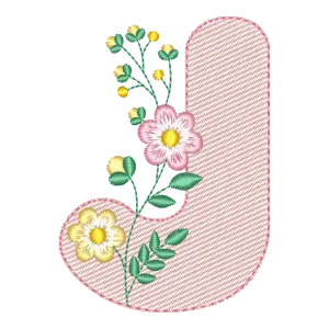 Monograma Floral Letra J