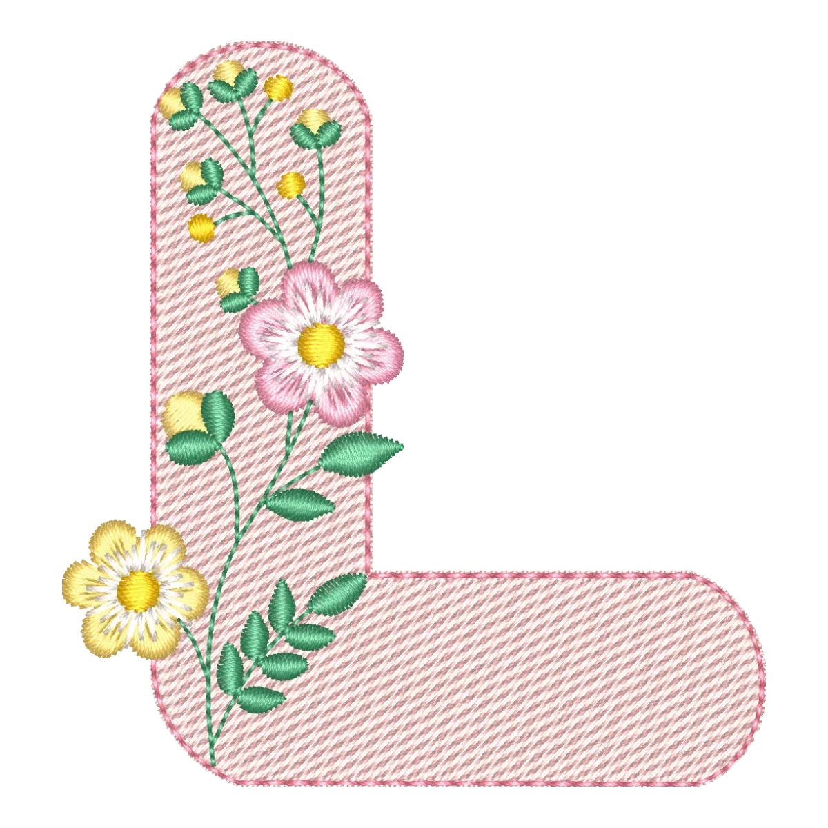 Monograma Floral L Elegante