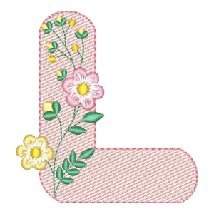 Monograma Floral L Elegante