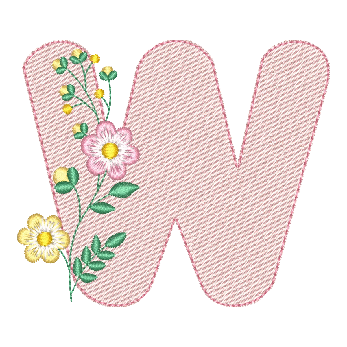 Monograma Floral W Exclusivo
