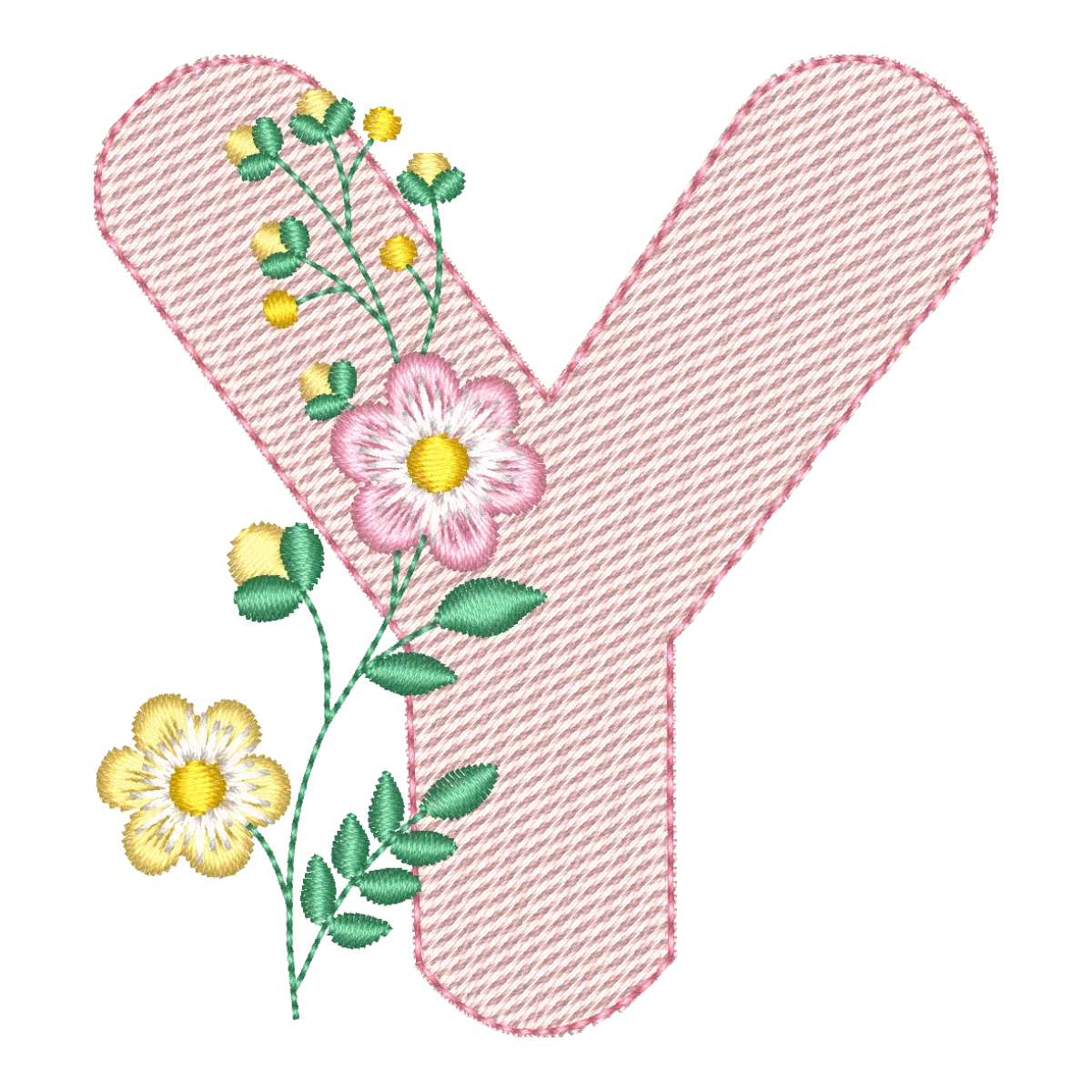 Monograma Floral Y Elegante