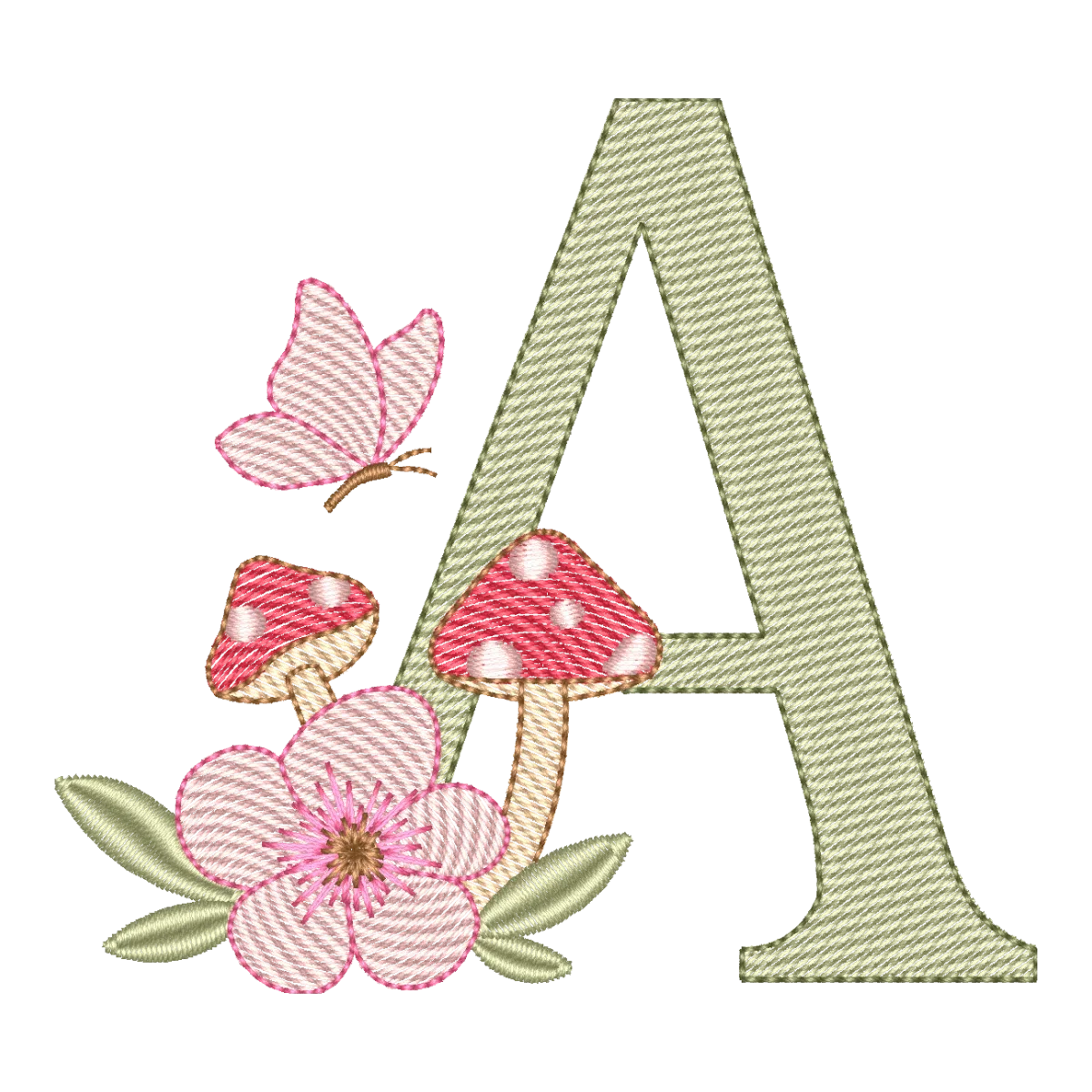 Inicial A Encantada: Alfabeto Cogumelo