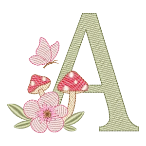 Inicial A Encantada: Alfabeto Cogumelo