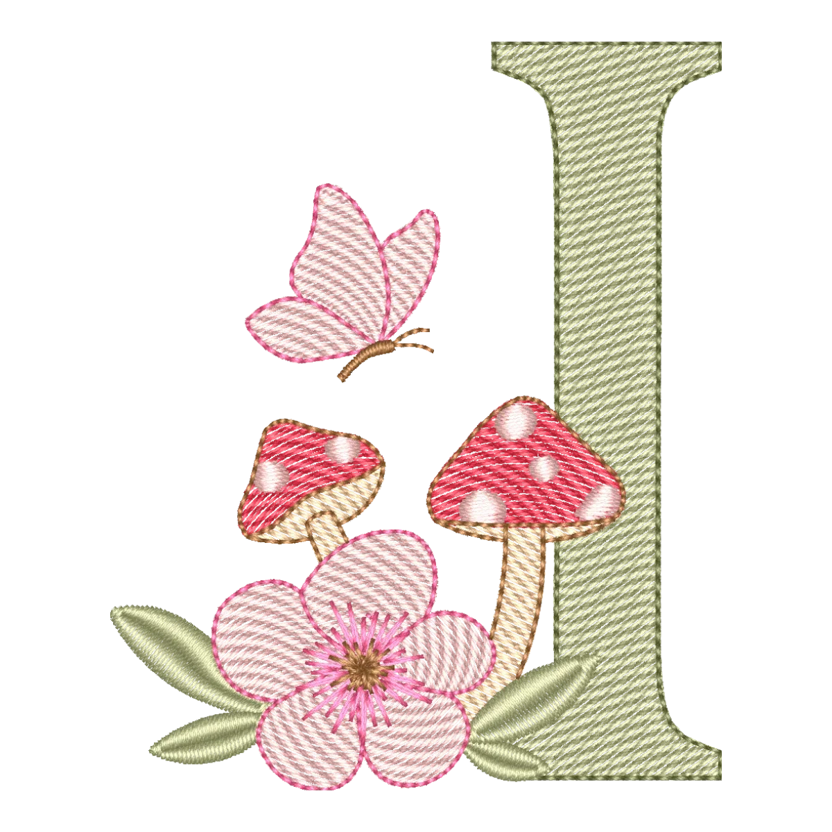 Letra I Cogumelo Encantado