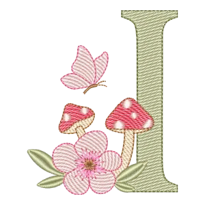 Letra I Cogumelo Encantado