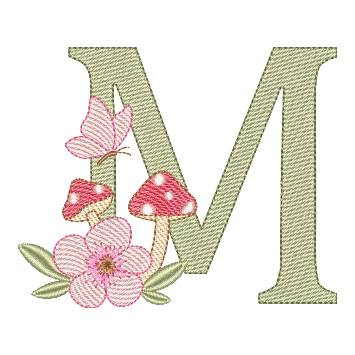 Monograma M Cogumelo Encantado