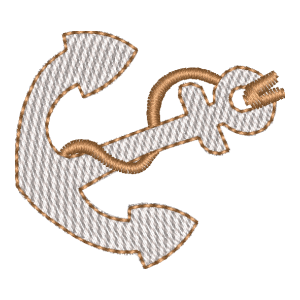 Matriz de Bordado Âncora Náutica - Coleção Fundo do Mar