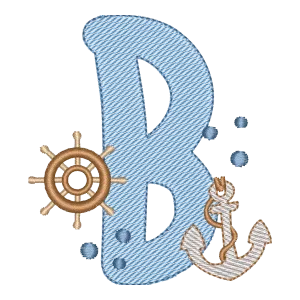 Letra B Fundo do Mar Encantador