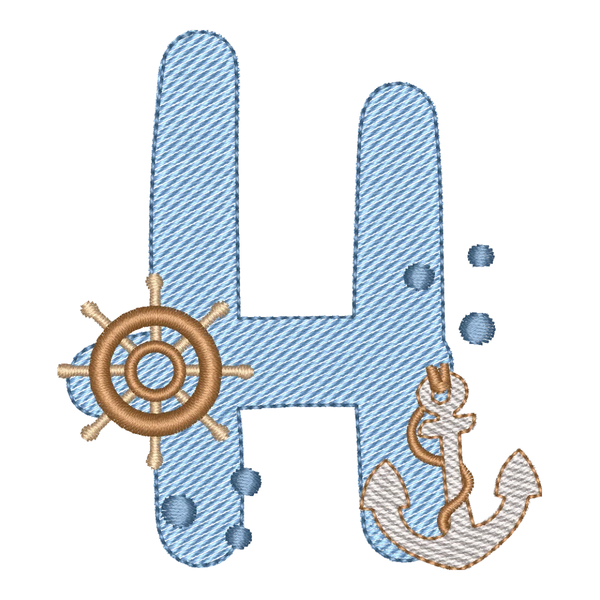 Letra H Náutica Encantada