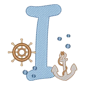 Matriz de Bordado Letra I Náutica