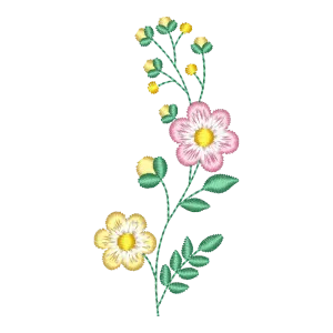 Matriz de Bordado Floral Galho Encantado