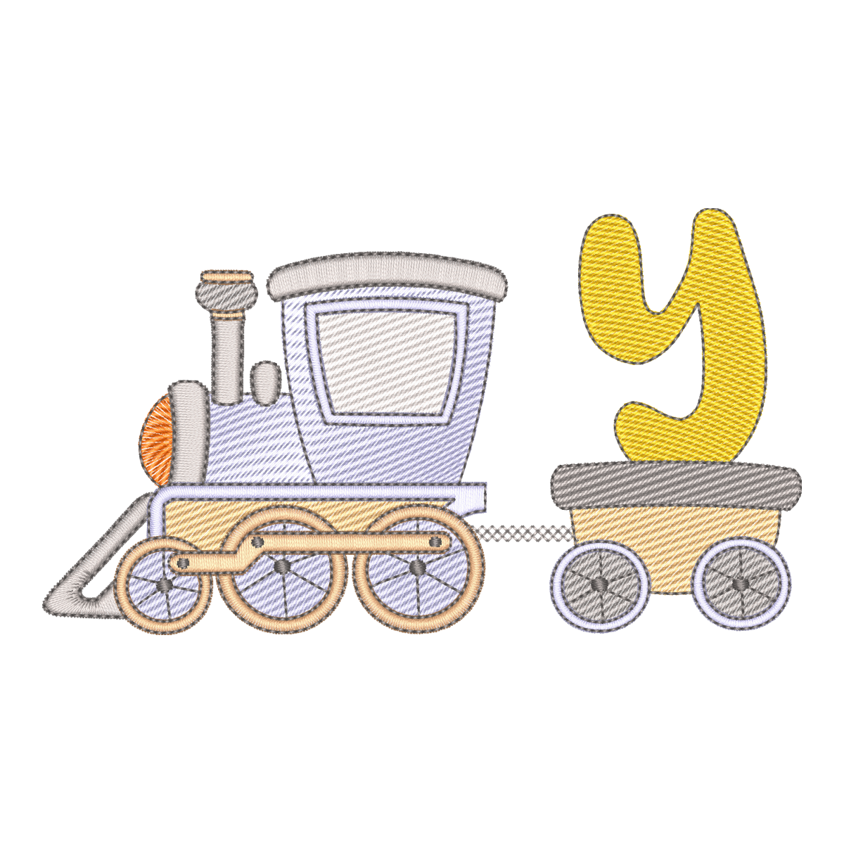 Matriz de Bordado Alfabeto Trem - Letra Y