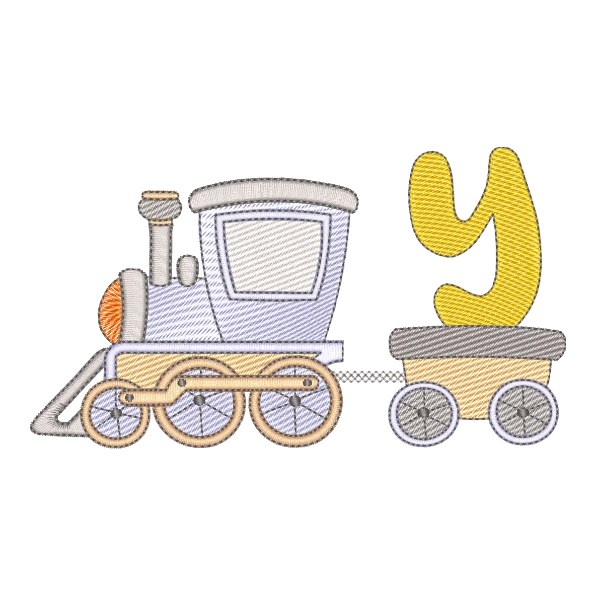 Matriz de Bordado Alfabeto Trem - Letra Y