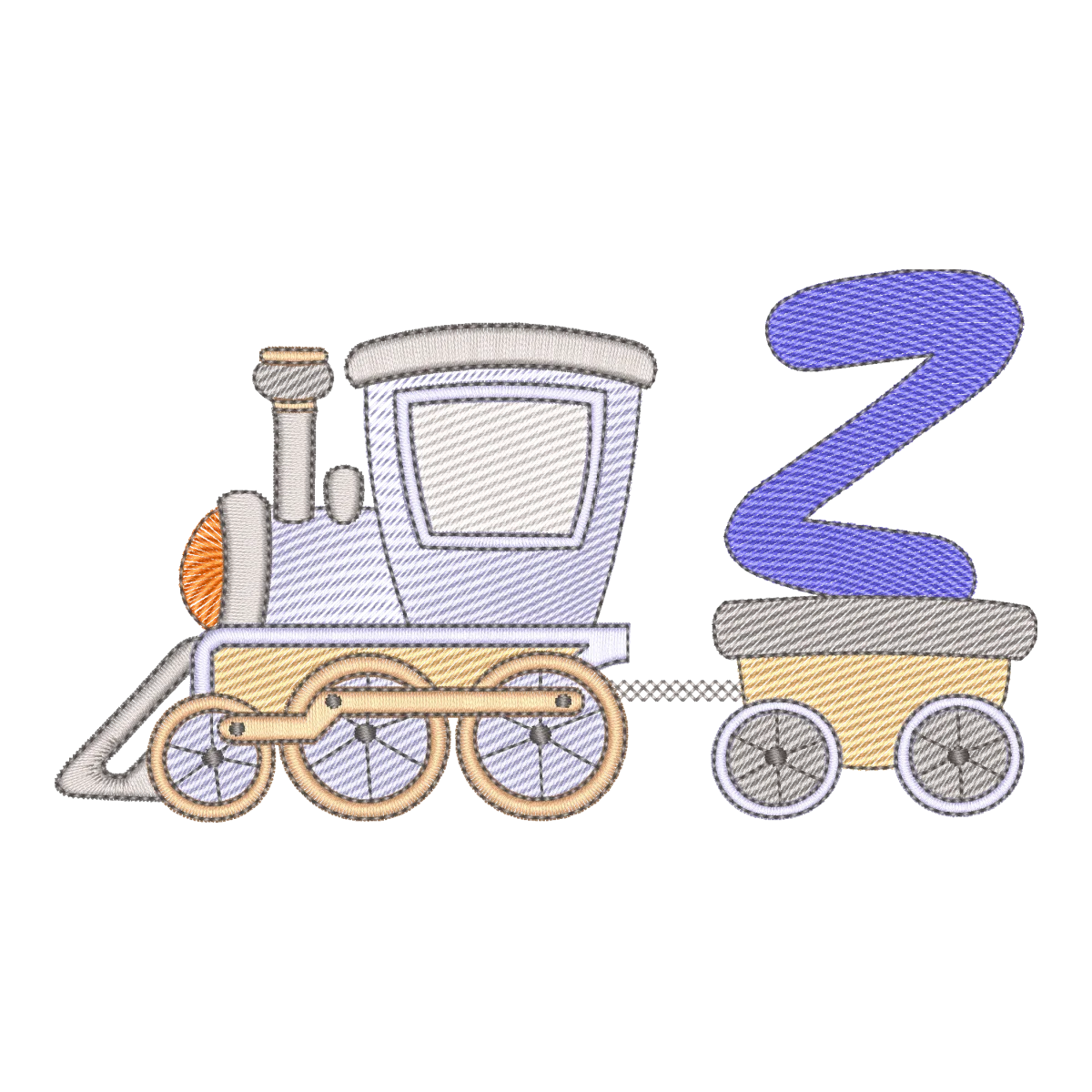 Matriz de Bordado Trem do Alfabeto: Letra Z
