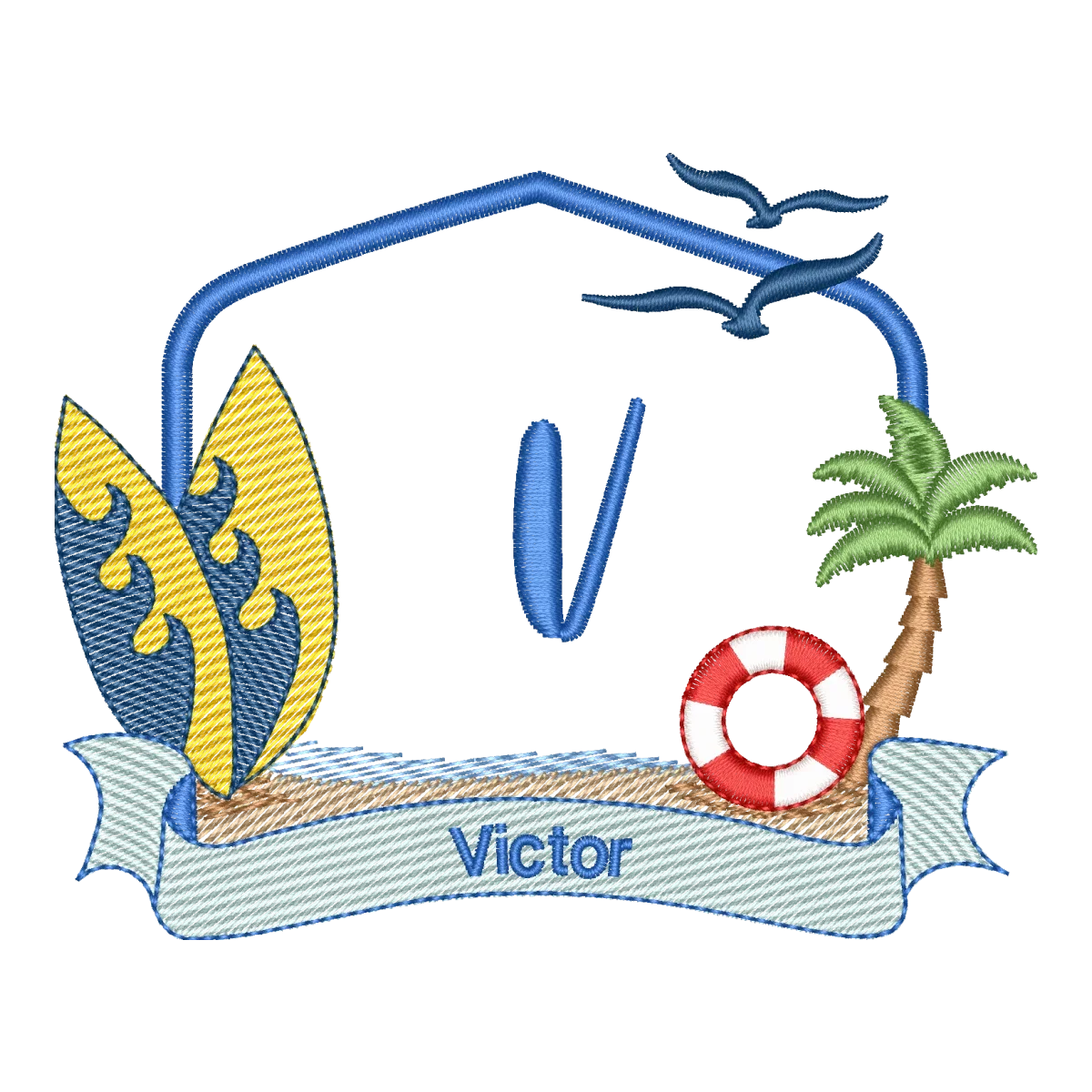 Monograma V Praia Masculino