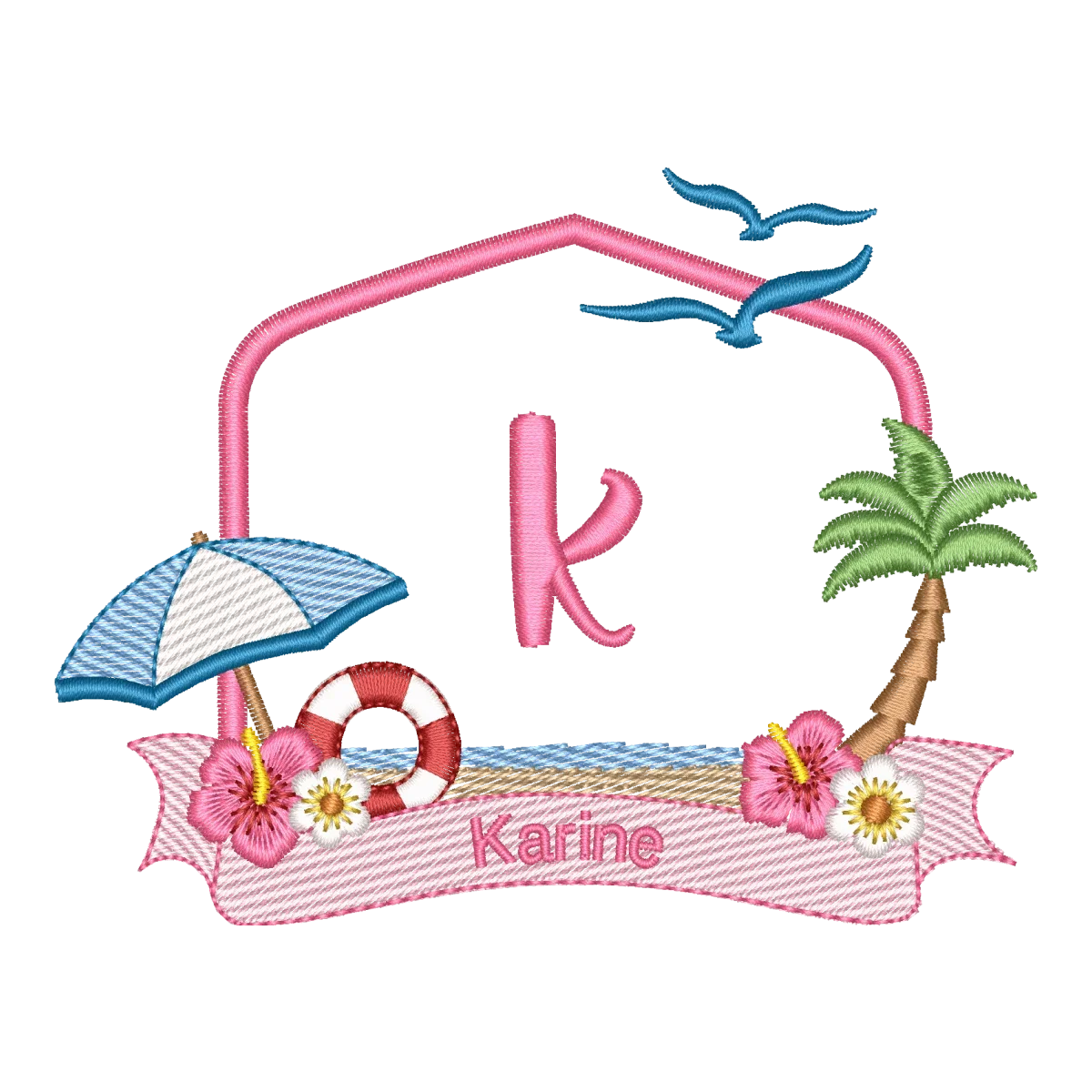 Monograma K Verão Tropical