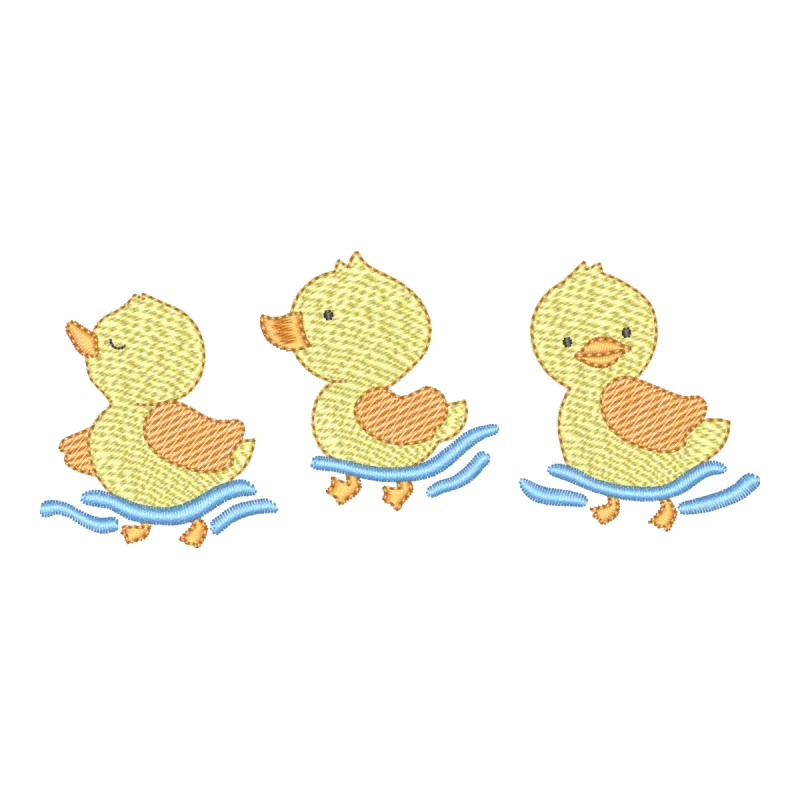 Matriz de Bordado Patinhos na Água: Fofura e Qualidade para Enxoval Bebê