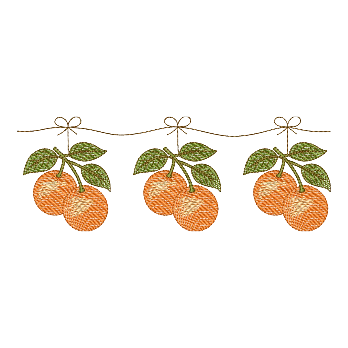 Matriz de Bordado Laranja Cítrica: Frutas Silvestres para Máquina Doméstica e Industrial