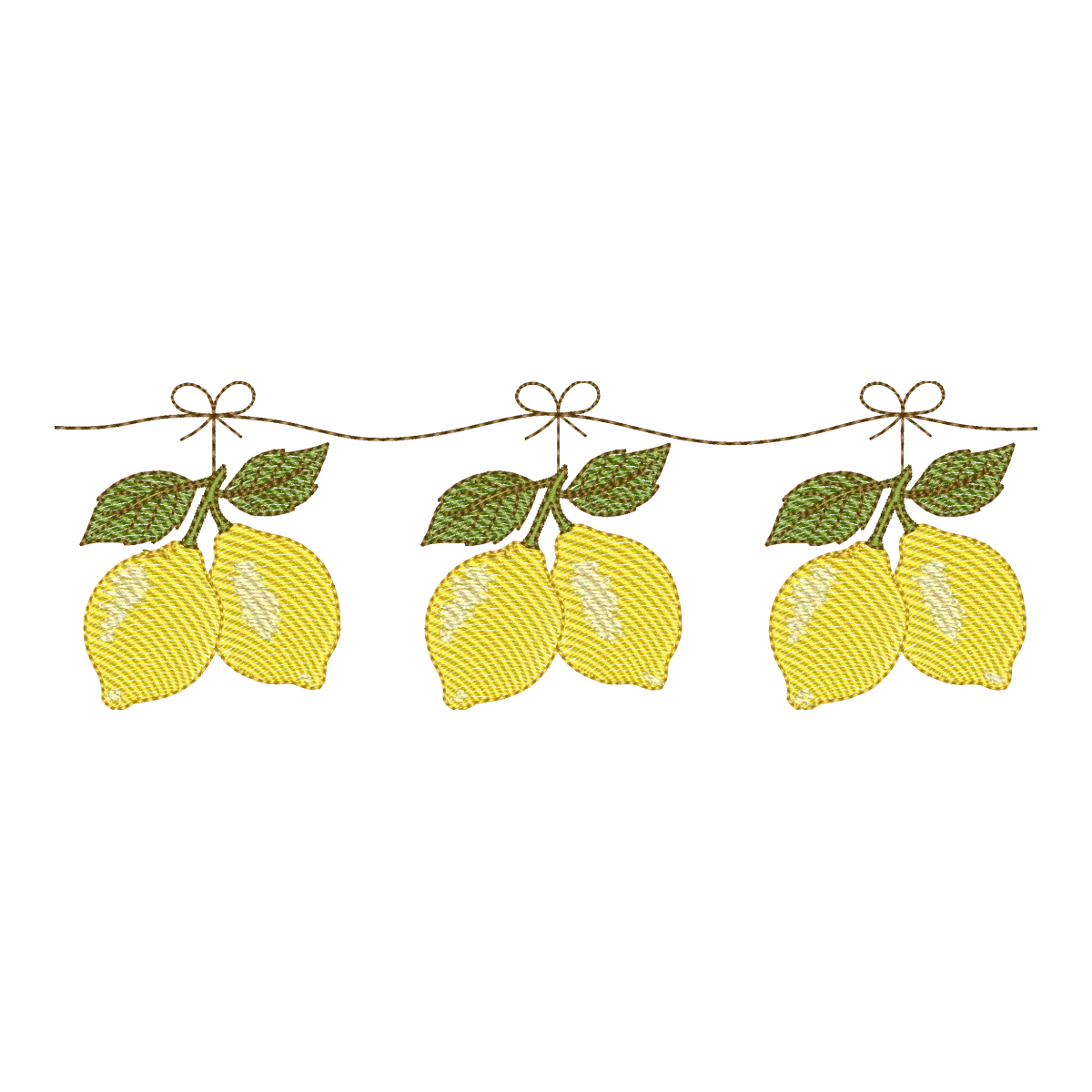 Matriz de Bordado Limões Frescos: Coleção Frutas Silvestres